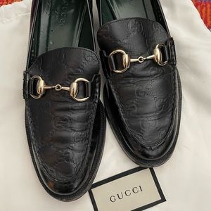 Gucci GG Logo Embossed Loafers (Rare Vintage!)